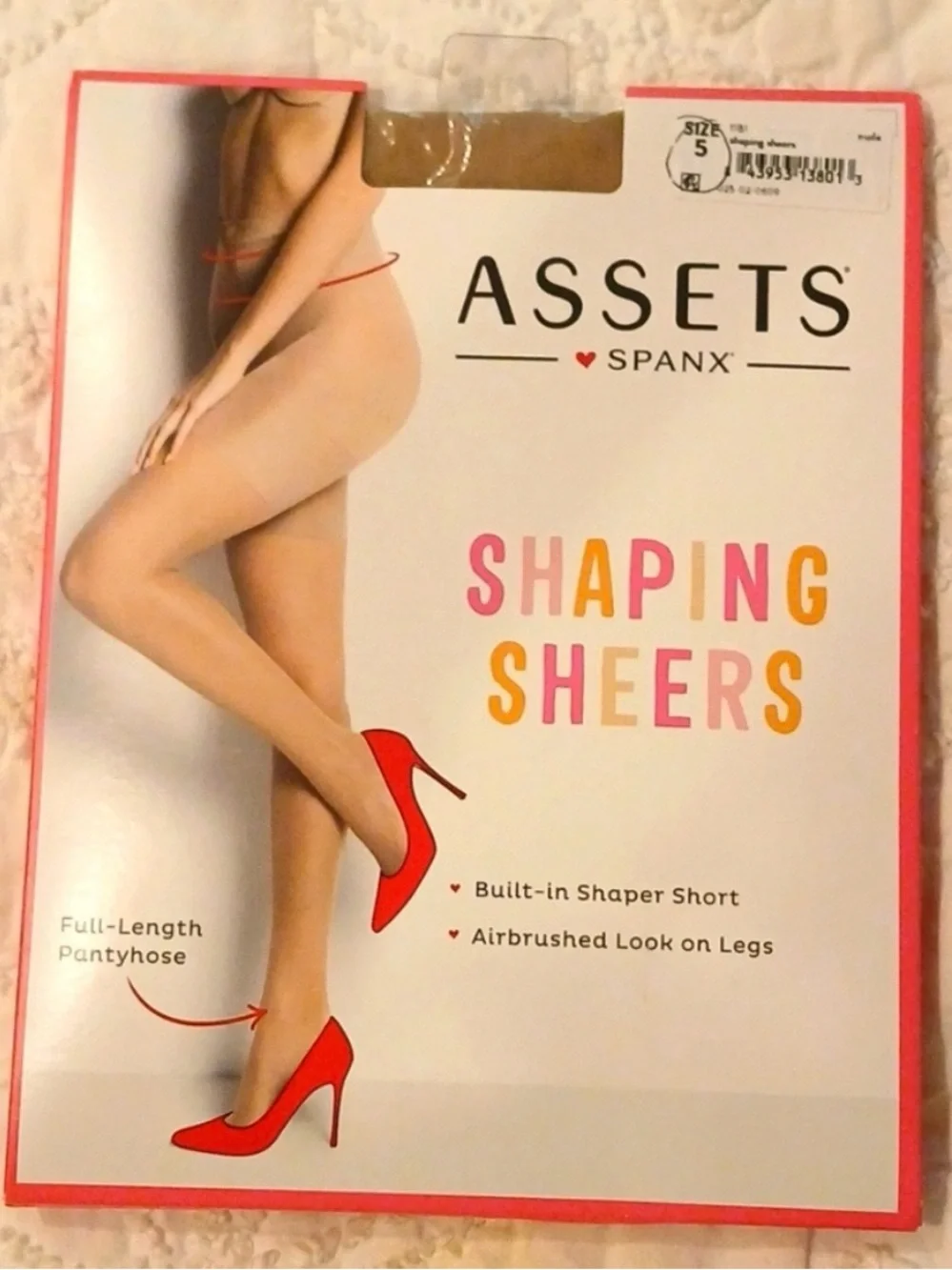 NEW Spanx Nylons Pantyhose Nude Sheer Stockings Control Top Size 5 Nylon
